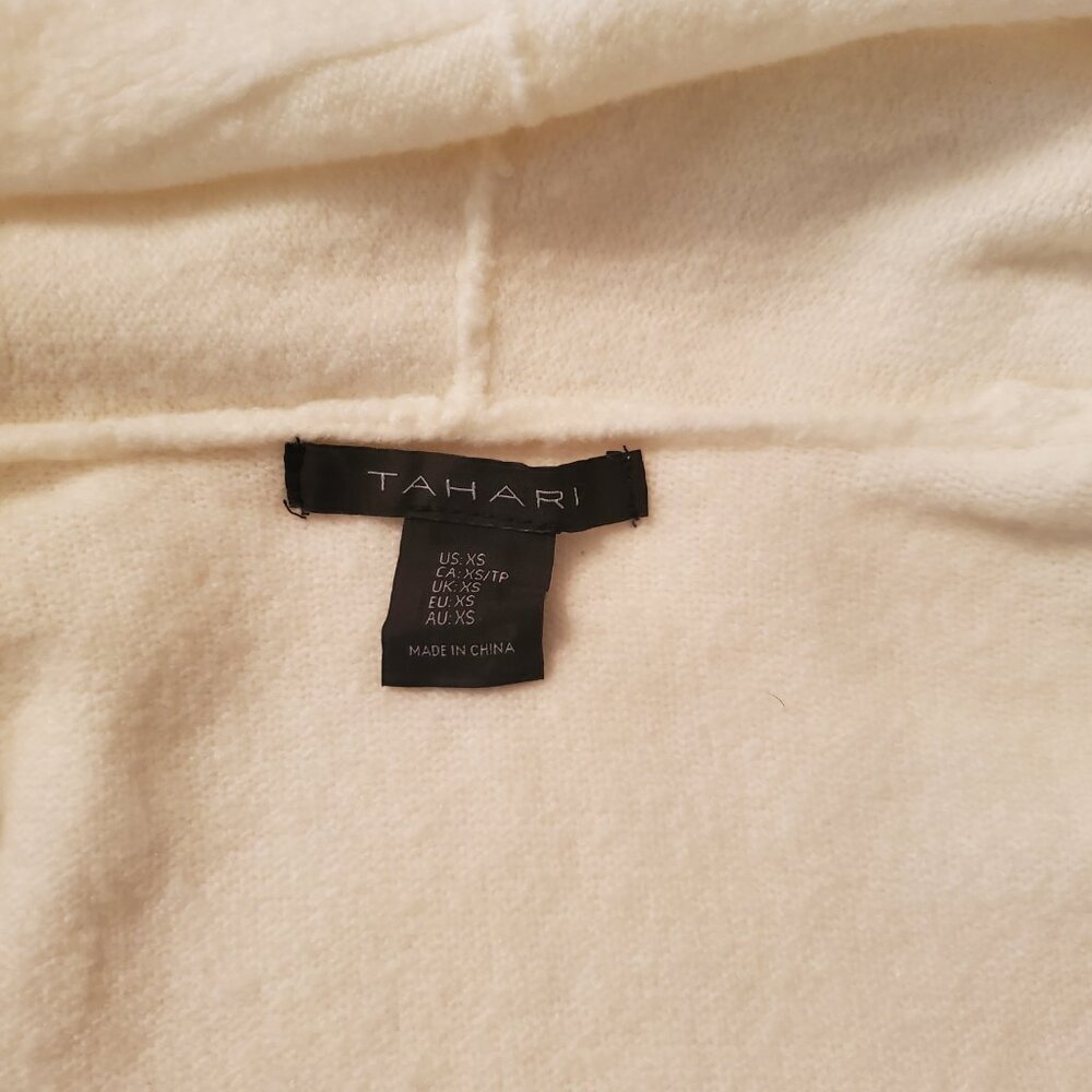TAHARI Women's Ultra Lite Open Front Long Cardigan in Pearl Size XS/4. - Picture 14 of 14